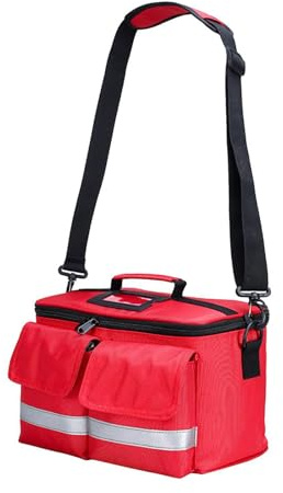 Zanthicia Notfallset, wasserdichte Erste Hilfe Tasche, tragbare Handtasche, praktischer Familienorganizer, Heim oder geräumige Arzttasche. Für zu Hause und unterwegs, Rot, 32 x 19 x 18 cm