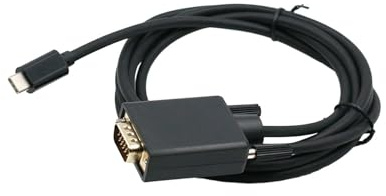 vreplrse Câble convertisseur USB Type C vers VGA de 1,8 m (6 Pieds) - Solution idéale pour Ordinateurs Portables, Smartphones, conférences, Formations, présentations et démonstrations.