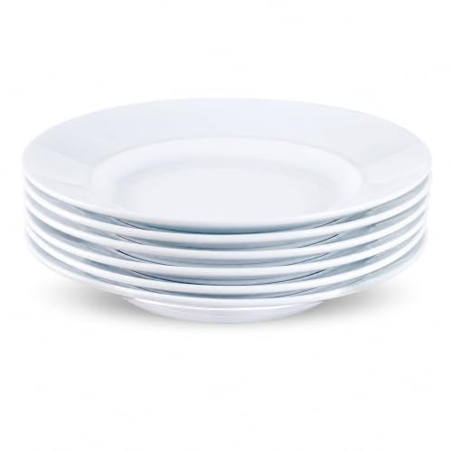 Urban Lifestyle 6 x Pastateller/Salatteller/Porzellanteller/Nudelteller Set Ø 26,5 cm | Tiefe Außenkante 3,6cm