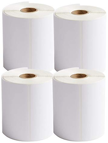 4 Rolls 1000 Labels Direct Thermal Labels Blank White 4x6(101mmx152mm)