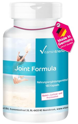 Vitamintrend Joint Formula Gélules pour les articulations, 180 gélules, avec glucosamine, chondroïtine, MSM, acide hyaluronique et astaxanthine, complément alimentaire, fabriqué en Allemagne