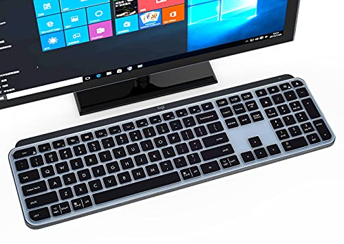 Silikon-Tastaturabdeckung für Logitech MX Keys/Craft Advanced Wireless Keyboard, Logitech MX Keys Zubehör, ultradünne Tastaturschutzhülle, Schwarz