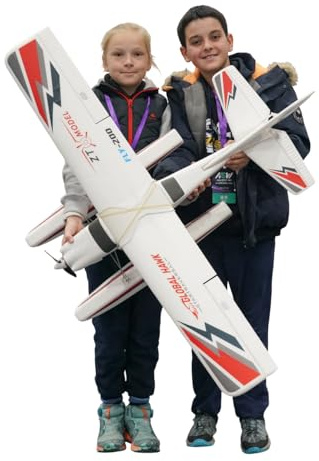 PLAYSTEAM ZT-Model Global Hawk 2.4 GHz RC Seaplane Radio Controlled Trainer Airplane (Red)