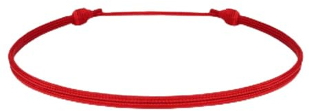 Luck Strings Thin Red Cord Bracelet - Waterproof Nylon Adjustable Surfer String Friendship Bracelet for Men, Women, Teens - Unisex Vegan Lightweight Summer Beach Accessories