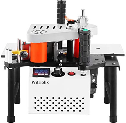 Witriolik Encoladora de Cantos，Portátil Aplacadora de Cantos，Chapadora de cantos para madera Control de Velocidad 2-6m/min Encolado de doble cara - Ancho 10-60mm-Espesor 0.3-3mm para madera/PVC