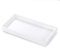 Luxspire Bandeja Decorativa de Baño, Bandeja de Cerámica de Joyas Cosméticos Mini Bandeja Rectangular de Baño para perfumes velas Llaves, Organizador de Tocador Baño Cocina Hogar, 17*9*2 cm, Blanco