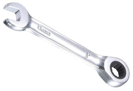CoCud Llave de Trinquete, Cabeza Métrica de 8 mm, 72 Dientes, Llave Combinada de Acero Cromo-Vanadio (Cr-V) - (Aplicaciones: para Tareas de Reparación en el Hogar)