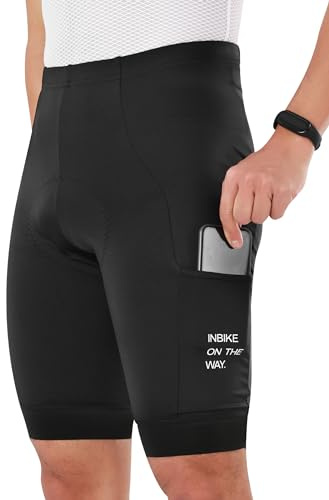INBIKE Fahrradhose Herren Kurz Sommer Große Beintaschen Atmungsaktiv Bequem und Hochelastisch Shorts Schwarz Marineblau Braun JR20