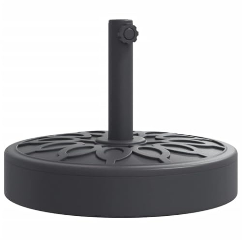 vidaXL Sonnenschirmständer, Schirmständer mit Standfuß Spannknopf, Schirmhalter für Ø38/48 mm Mast, Sonnenschirmfuß Ständer, 25 kg Rund