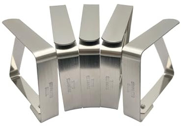 EesTeck 4 Pack Large Stainless Steel Tablecloth Clips Outdoor Table Cover Clamps Weddings Party Picnic Camping Table Cloth Holders