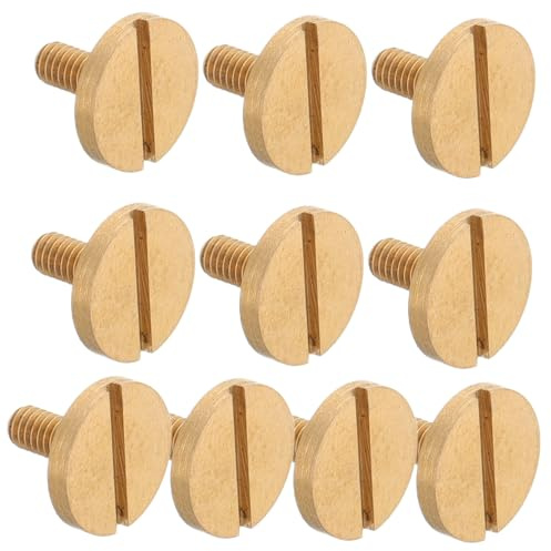 Trompeten Ersatzschraube aus Metall für Instrumentenwartung | 2 Mm Gewinde, Goldfarben, Präzise Gefertigt, für Horn und Musikschulen, 10 Stück