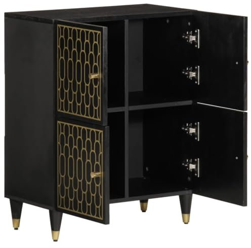 HEFZGDB Beistellschrank 60x33x75 cm Massivholz Mango Sideboard Flur Barschrank Vorratsschrank Küche Anrichte Küche für Wohnstube Küche Speisesaal Café
