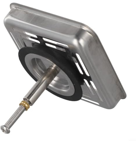 Colador cuadrado de acero inoxidable para fregadero de cocina, tapón de residuos, diseño microperforado para un filtrado eficiente, rendimiento sin óxido