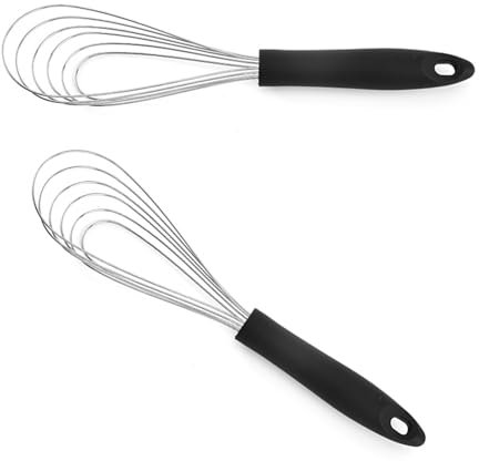 Beimus 2pcs Stainless Steel Eggs Beater for Efficient Baking and Cream Mixing Comfortable Grip Whisk Multipurpose Kitchen