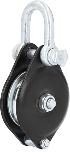 Poulle de manille pivotante 0,4t | Crochet de levage en acier en alliage pour voilier/construction/entrepôt | Diamètre de la corde 14 mm | Compact et léger