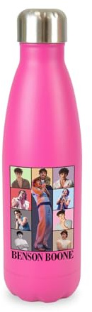 New Spirit Original Boxes design Benson Boone, screw top lid stainless steel water bottle drinks cup water bottle refill cute fun explore travel