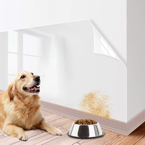 Film Statique Transparent 2 Pièces 40x200 cm, Films de Protection Murale Anti-Rayures pour Cuisine, Protection Mur Cuisine pour Murs, Meubles et Décoration Intérieure