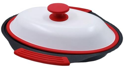 Grillpfanne für die Mikrowelle, Speckkocher für die Mikrowelle mit Deckel, Crisper & Grillkäse-Maker, spülmaschinenfest für einfache Reinigung, Mikrowellengrill, Mikrowellen-Kochgeschirr, Grillpf