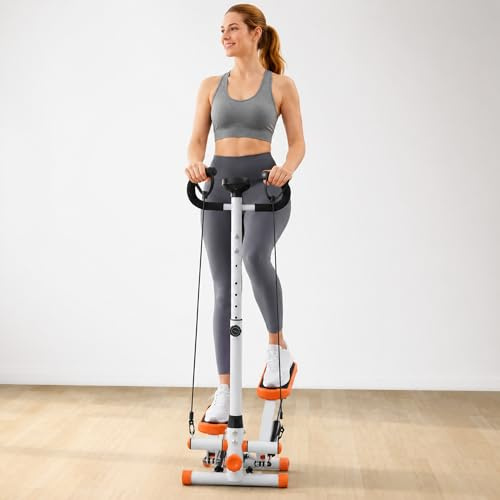 Mini Stepper, Steppers for Exercise Workout, White