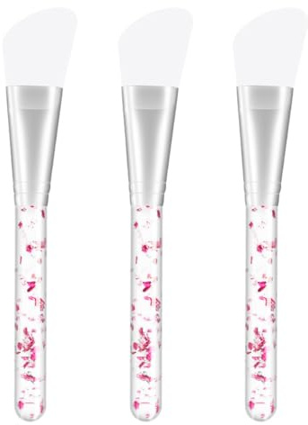 DOKRIN Brochas para maquillaje facial,Juego de 3 brochas para mascarillas faciales, brocha de silicona para aplicar mascarillas faciales en salones de belleza.