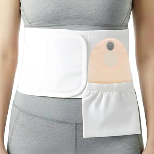Justerbara Stomiband, Stomiband Med Dold Ficka, 8 Cm Hål, Bukband För Kolostomi/Ileum/Urostomi, Efter Operation(Medium)