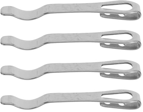 Supvox Taschenclip und Komfortablem Griff Edelstahl 4 Stück für Messer und Geldbörsen mit Kompakter Bauweise für Täglichen Gebrauch in Küche und Alltag