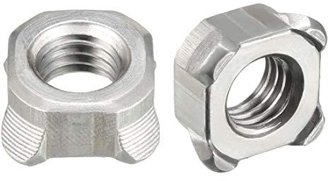 sourcing map soudez Écrous M10 Carré UNC Grossier Carbone Acier Machine Vis Argent Paquet de 20