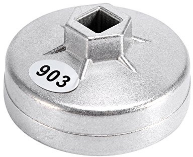 Yosoo Health Gear Aluminium Ölfilterschlüssel, 74mm, 14 Nuten, Steckschlüssel Werkzeug für Ölfilter