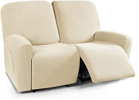 Stretch 2 SitzerRelaxsessel bezüge, 6 Stück Stretchhusse für Relaxsessel Sesselbezug für Recliner Stuhl Sofa Abdeckung Weiche Spandex Anti-Rutsch Stretchhusse für Relaxsessel Komplett (Color : G)