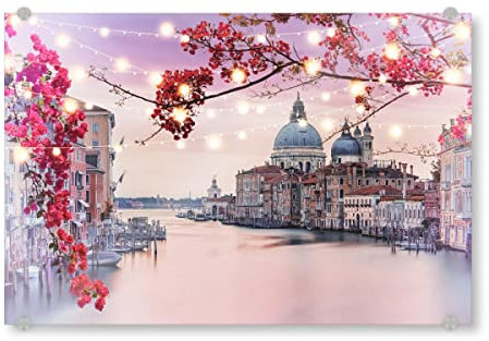 artboxONE Acrylglasbild 60x40 cm Städte Romantisches Venedig - Bild venedig bildende Kunst Grand