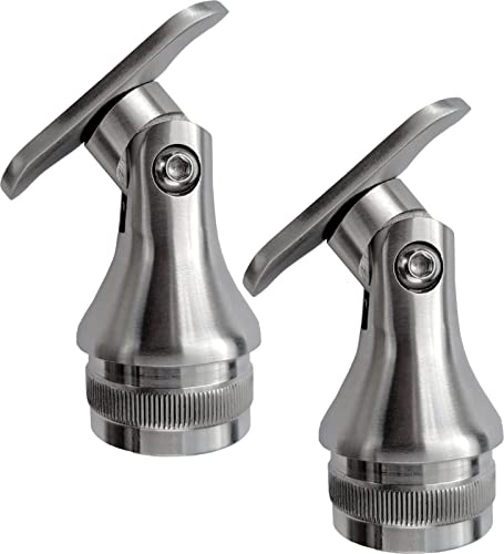 SOTOOLS 2 x Handlaufstütze, Edelstahl, 33,7 mm, mit Gelenk, für Rundpfosten | Steckfitting / Halterung für Handläufe.