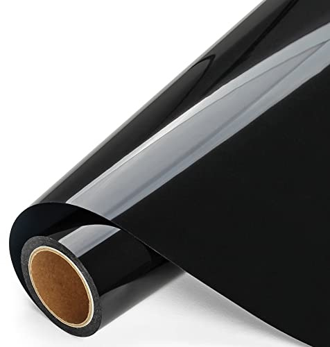 IModeur Plotterfolie Textil Schwarz – 30,5 x 244 cm Flexfolie Plotter Textil Schwarz für Silhouette Cameo, Kleidung, Mützen, Hosen, andere Stoffe