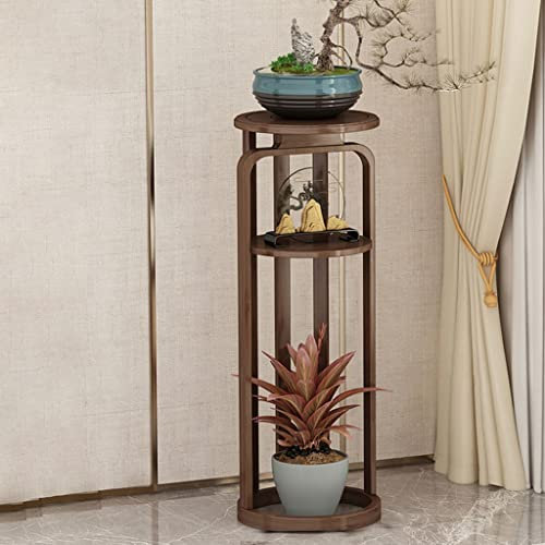 GIZNXBA 2-stöckiges Blumenständer Modern Pflanzenständer Hoch Für Innen Und Außen, Vertikales Pflanzenregal Blumenbank Holz Für Terrasse, Wohnzimmer (Color : /Light Brown, Size : C)