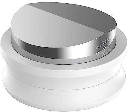 Normcore 53.3mm Coffee Dispensing Tool, Espresso Leveler Tool with V-Blade Base Compatible with Breville Sage 54mm Filter Holders, White Non-Stick Coating