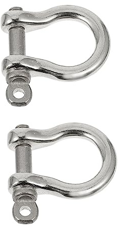 OSALADI 2pcs U Shape D-Rings Shackle Key Holder Pure Copper Horseshoe Buckle for Backpack Strap Adjustment Keyring Accessories