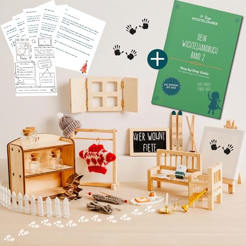 Wichtel Zubehör Set für Wichteltür | Rundum-sorglos-Paket ab 4 Jahren | Adventskalender | Wichtelstreiche | Wichtelbriefe