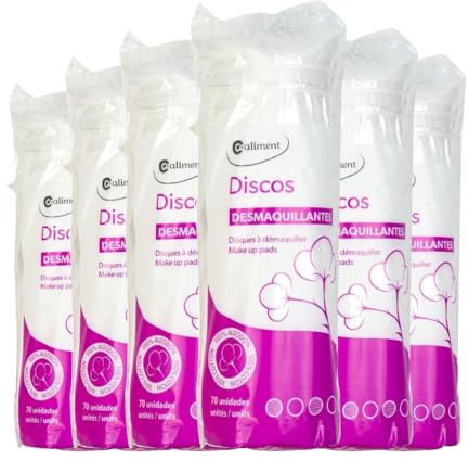 Discos desmaquillantes de algodón Coaliment 70 discos x 6 paquetes