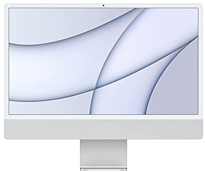 2021 Apple iMac avec une puce Apple M1 (24-pouces, 16GB RAM, 512GB SSD Stockage) (QWERTY English) Argenté (Reconditionné)