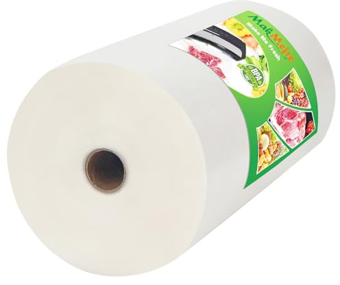 MakMeFre 1 Rollo Envasado al Vacío 20x4570cm Sin BPA Para Alimentos | Bolsas de Vacío Gofradas,Conservación de Alimentos,Soporta Congelación y Ebullición