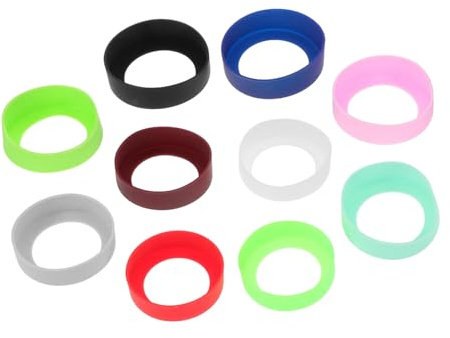 BESTYASH 10 Stück Silikon Flaschenbodenschutz rutschfeste Isolierhülle für 6,5-7cm Flaschendurchmesser Langlebige Wasserflaschenhülle für Edelstahlflaschen Outdoor Trinkflaschen Zubehör