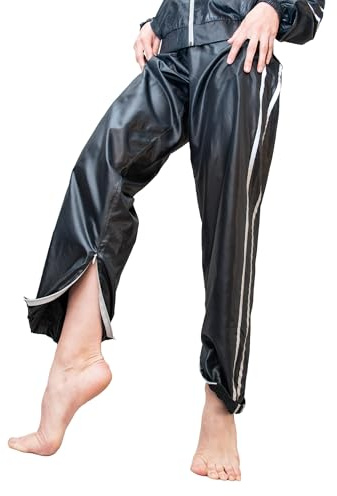 Body Wrappers Unisex Warm Up Dance Pants – Lightweight Ripstop Reflective Jogger Style for Ballet Jazz A103 Black, Large