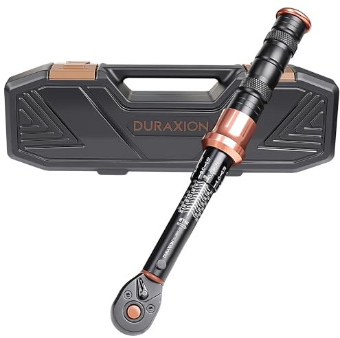 DURAXION Llave dinamométrica de accionamiento de 1/4 pulgadas, ± 3% de precisión de doble rango, escala de 20-240 pulgadas.lb/2.3-27 Nm, llave dinamométrica pequeña de doble dirección de 72 dientes