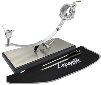 FERRETERIA LEPANTO Jamonero Basculante, Jamonero Serrano, Soporte jamonero basculante, jamonero Profesional (Giratorio Set Negro)