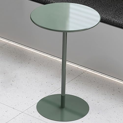 Runt högt barbord – platsbesparande bistrobord i metall för kök och matsal – pubbord i grönt järn för kaffe och te (storlek: 60 x 60 x 72 cm)