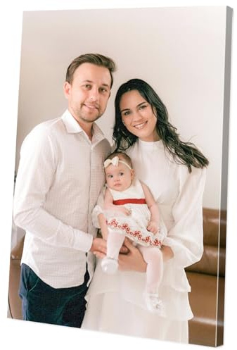 Muralscape Foto su tela personalizzate senza cornice, poster con stampa fotografica personalizzata con ritratto di animali domestici, ricordo delle vacanze, tela regalo per famiglia, amici, feste