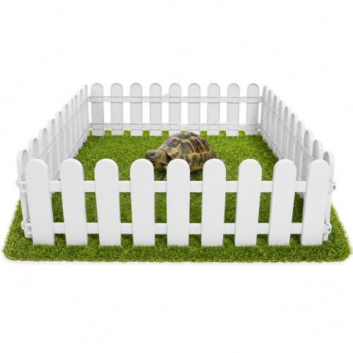 Alipis Clôture extérieure 4 pièces pour reptiles parc | Enclos modulaires pour tortues et reptiles, montage sans outils, idéal pour jardin ou parc, 4 pièces 50 x 16 cm