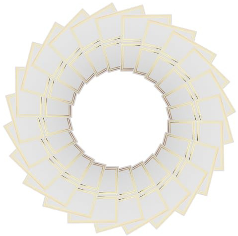 Beavorty 25 Unidades Tarjetas de Asiento para Boda de Papel Plegables con Diseño Elegante y Borde Dorado, Ideales para Organización de Eventos y Distribución de Invitados