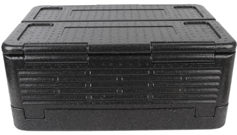 Plyisty Boîte de Transport de Nourriture Isolée, Boîte d'isolation Thermique Pliante de Grande capacité de 60 L, Glacière de Pique-Nique de Camping en Plein Air, Conteneur de Stockage isolé (Black)