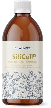 Dr. Wunder Silizium+Zink Komplex 500ml: konzentrierte organische Ortho-Kieselsäure (Silizium) aus Schachtelhalm | für Haut, Haare, Nägel, Knochen & Bindegewebe | Vegan