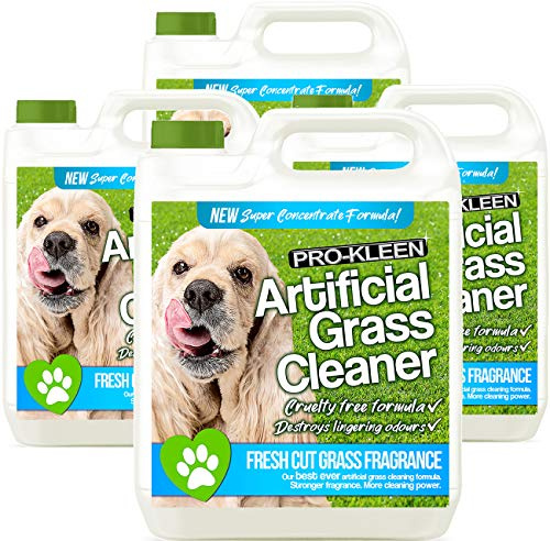 Pro-Kleen Artificial Grass Cleaner For Dogs (10:1 Super Concentrate Makes 40 Litres) Disinfectant and Deodoriser - 4 x 1 Litre